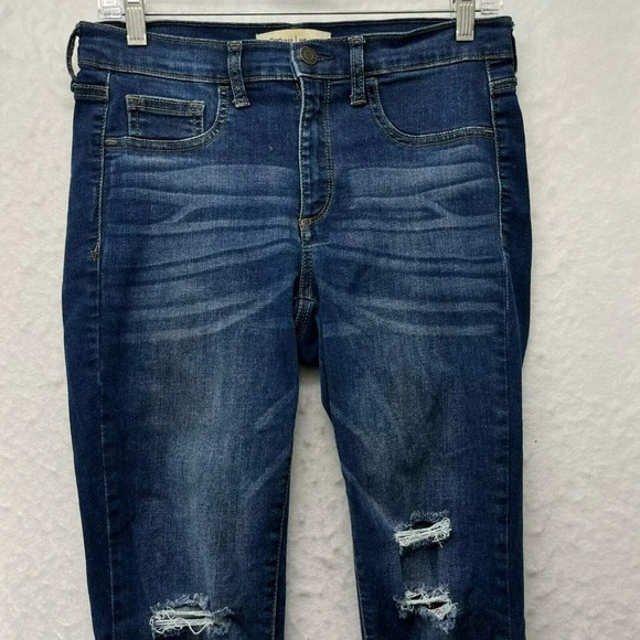 Gap 1969 Jeans Women's Sz 6 Blue Denim Easy Legging Distressed Slim Leg Stretch - Picture 7 of 12